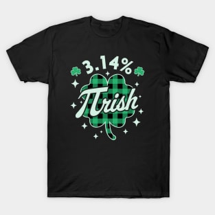 3.14% Pirish Saint Patricks Day Green Math Geek Pi Day T-Shirt